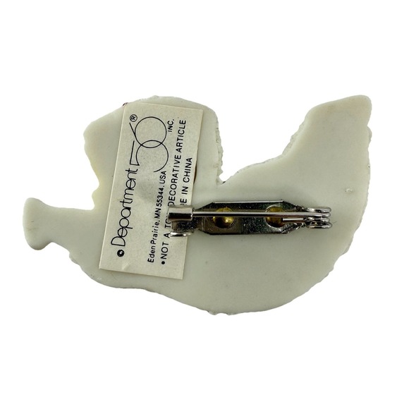 Vintage Dept 56 Snowbabies Friendship Bisque Brooch Pin 1998 2" EUC - Picture 3 of 6